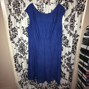 Ralph Lauren Royal Blue Midi Dress 14W